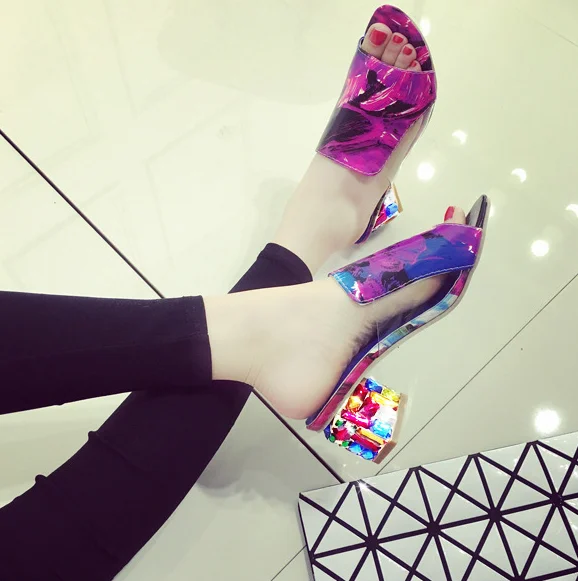 
 Женские летние тапочки, женские сандалии, каблук  