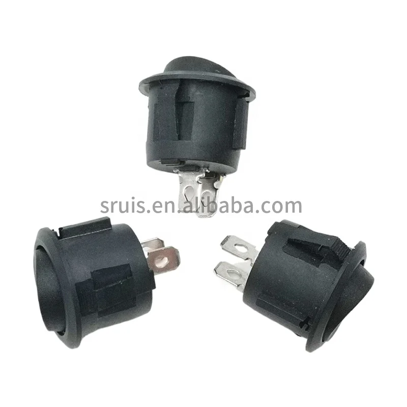 SRUIS Hot sale timer micro 6a 250v round leci rs601 rocker switch with pin diagram