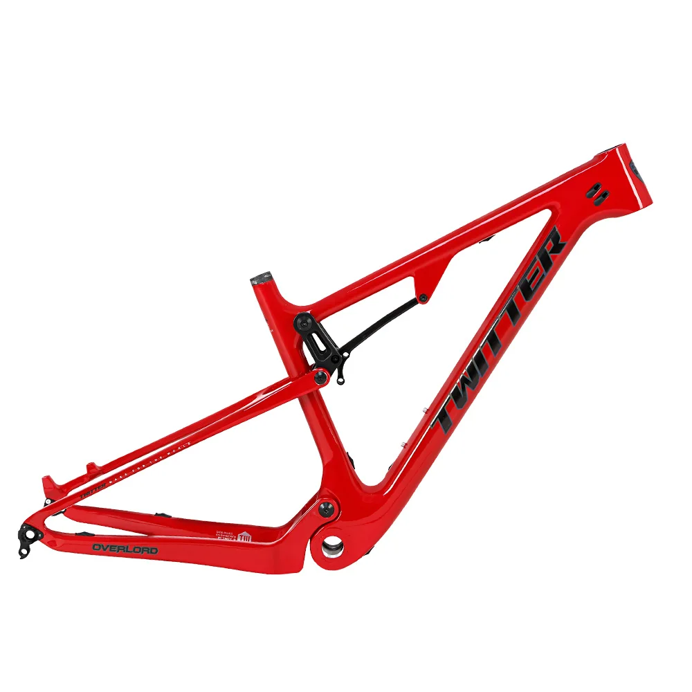 
Twitter bike frame full suspension carbon fiber mountain bike frame suspension 27.5 29 inch XC-Lever Inner-Cables 