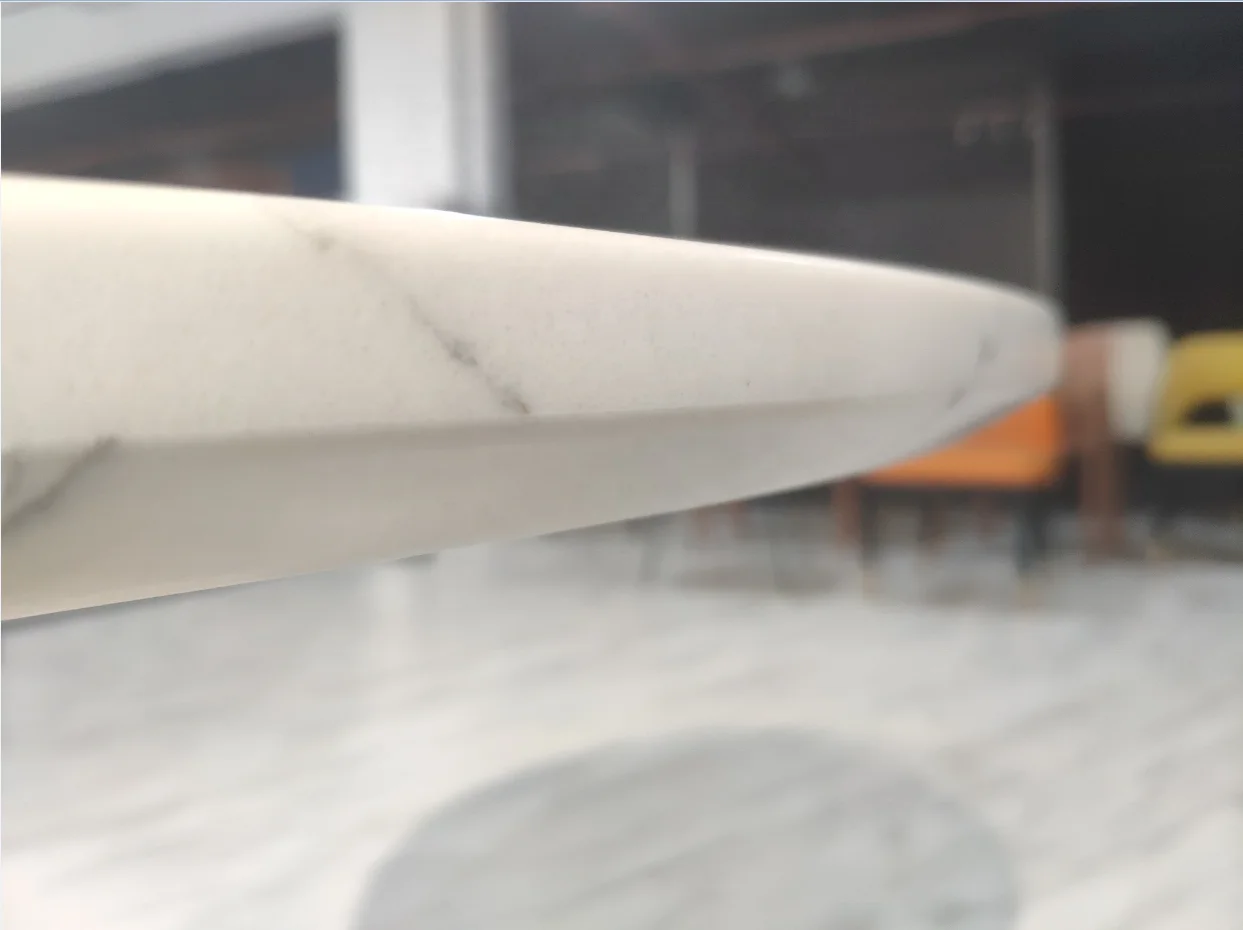 
Modern round dining table gold legs marble dining table resine white marble table restaurant furniture 