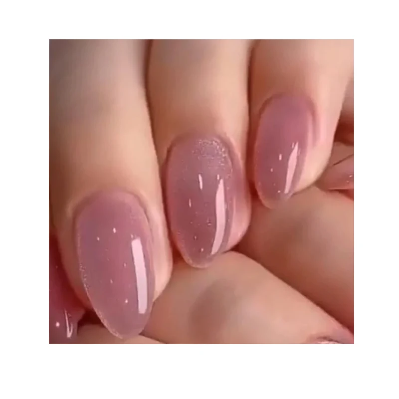 3D Nail Art Design False Nails Metallic Oval Mix Colors Matte Super Long Coffin False Nail