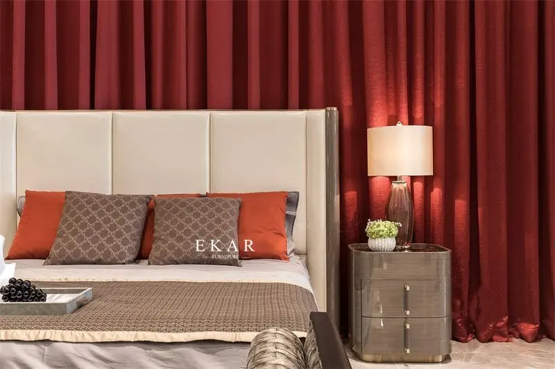 Modern Home Bedroom Furniture 3 Drawer Bed Side Wooden Bedside Table Hotel Nightstand Night Stand With Drawers