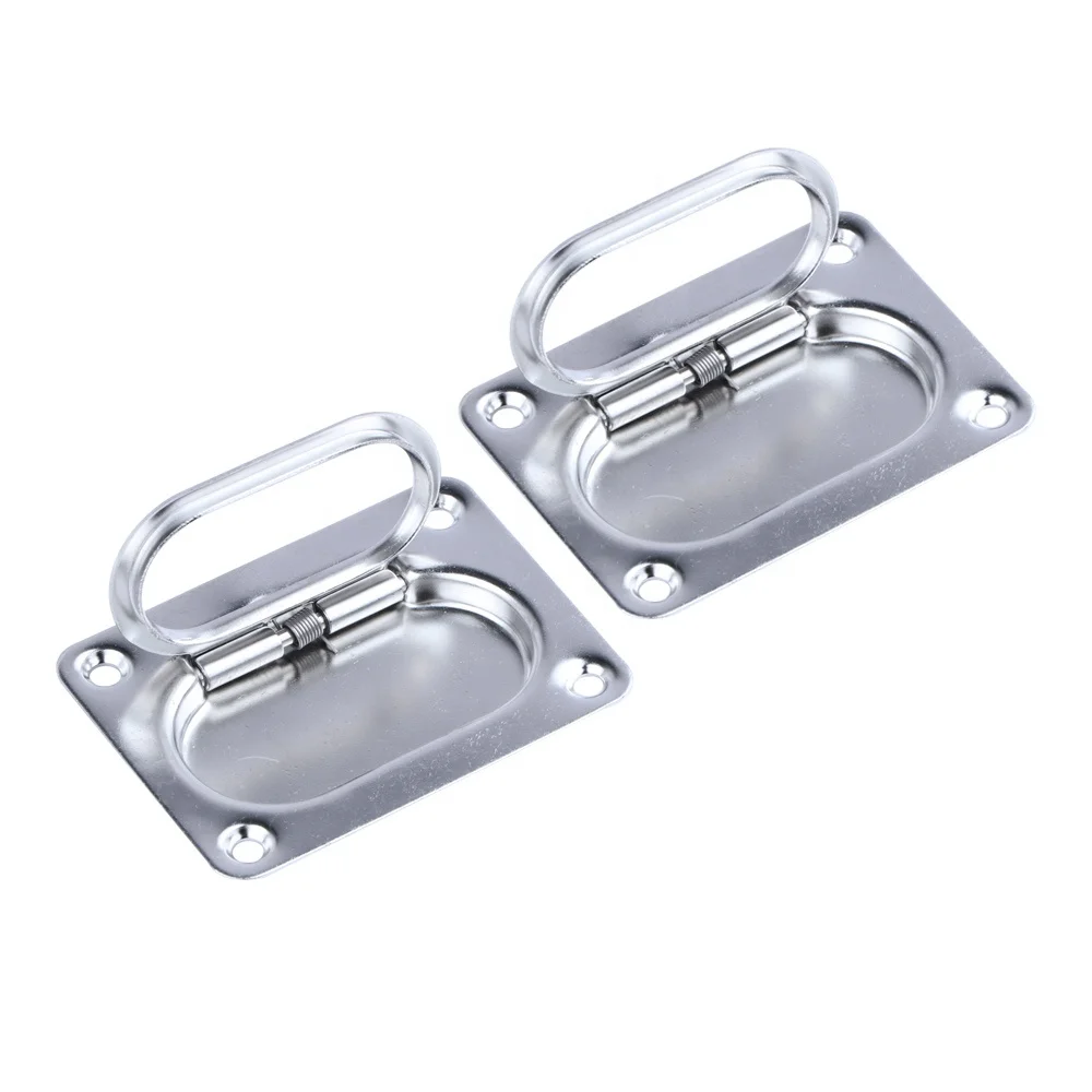 Allshine boat parts stainless steel stamped deck hatch Flush Pull Ring Lift Handles for sale