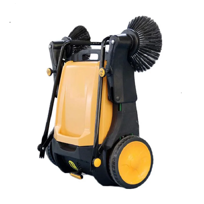 Hand push sweeper vacuum and spray hand push cleaner workshop sweeper