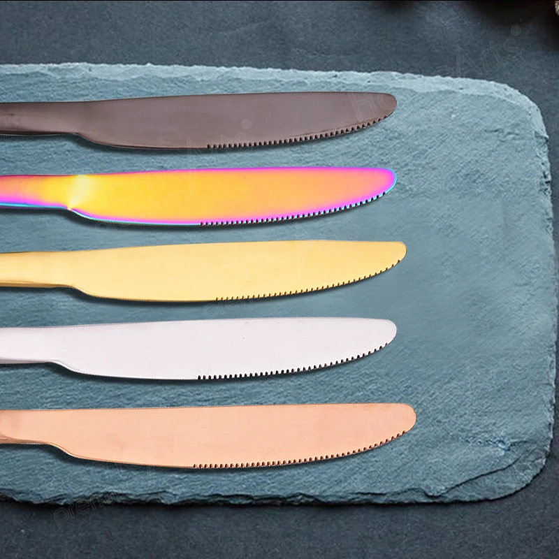 Knife Spoon Fork Set Gold Plating Cutlery 24PCS Stainless Steel Flatware