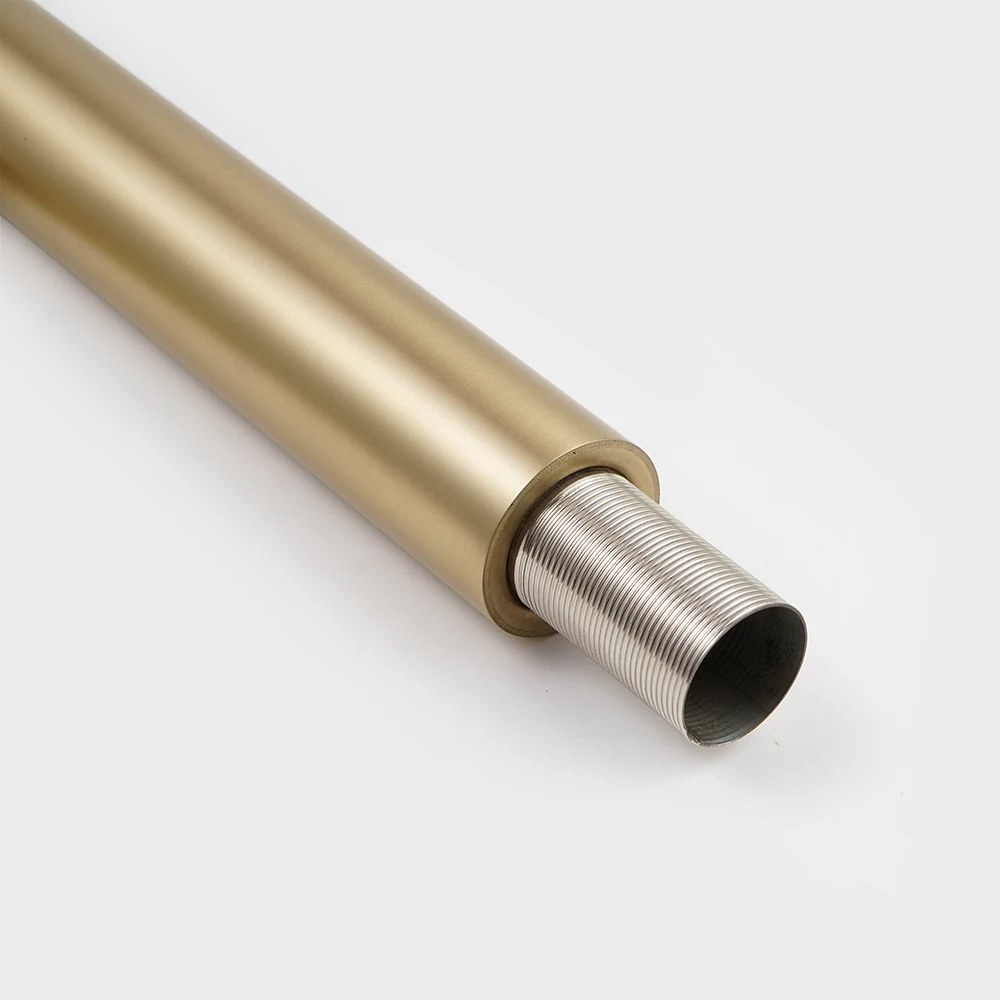 Tall brushed gold stainless steel 304 Slim Hot And Cold Basin Water Mixer Tap Bathroom Faucet Crane