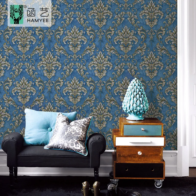 0.53m width pvc non woven coating house 3d wall papers home decor wallpaper