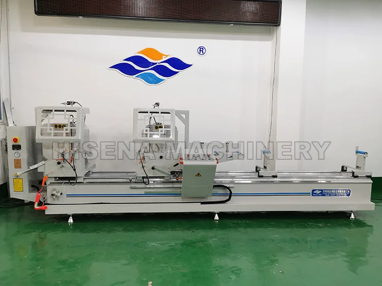 Jinan shandong machinery алюминиевая двухголовочная циркулярная торцовочная пила для алюминиевого профиля