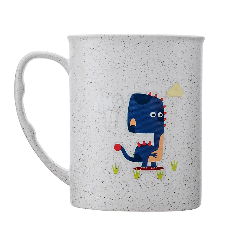 
Round Plastic Couple Toothbrush Cup Creative Household Cartoon Mouthwash Cup with Handle 