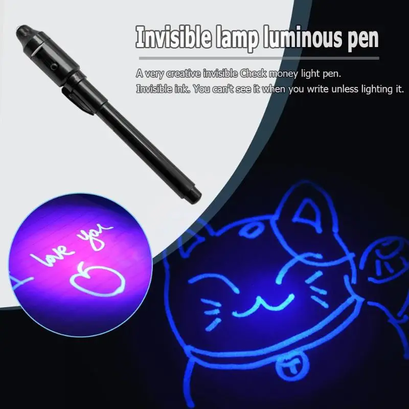 2/4/8/14pcs UV Light Pen Invisible Magic Pencil Secret Fluorescent Pen for Writing Pad Kids Child Drawing Painting Board