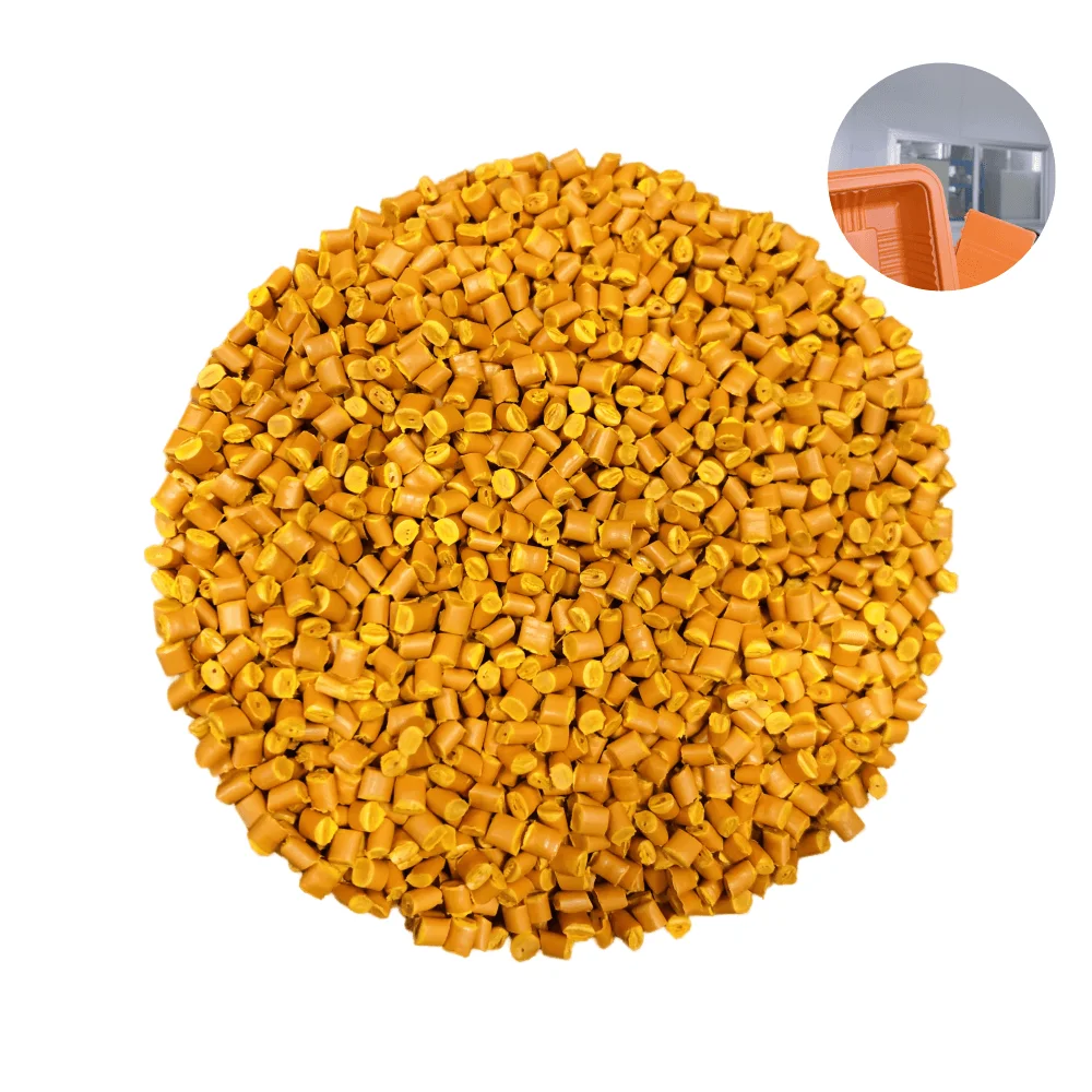 professional producing  China dyeing orange masterbatch polyethylene terephthalate pellets