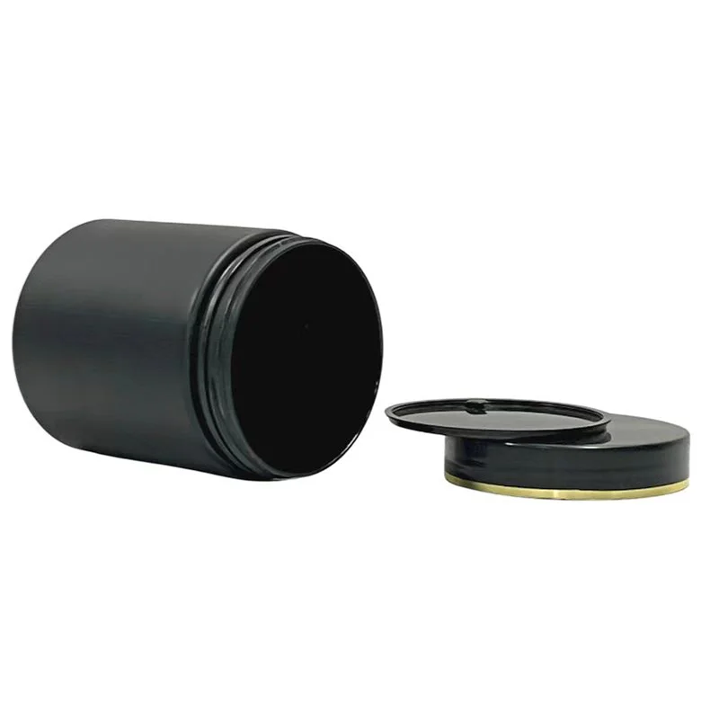 Men Wax Matte Black Plastic Jar with Lid 4oz 6oz 8oz Skin Care Cosmetic Packaging Hair Oil Pomade Cream Bottle Body Butter Jars