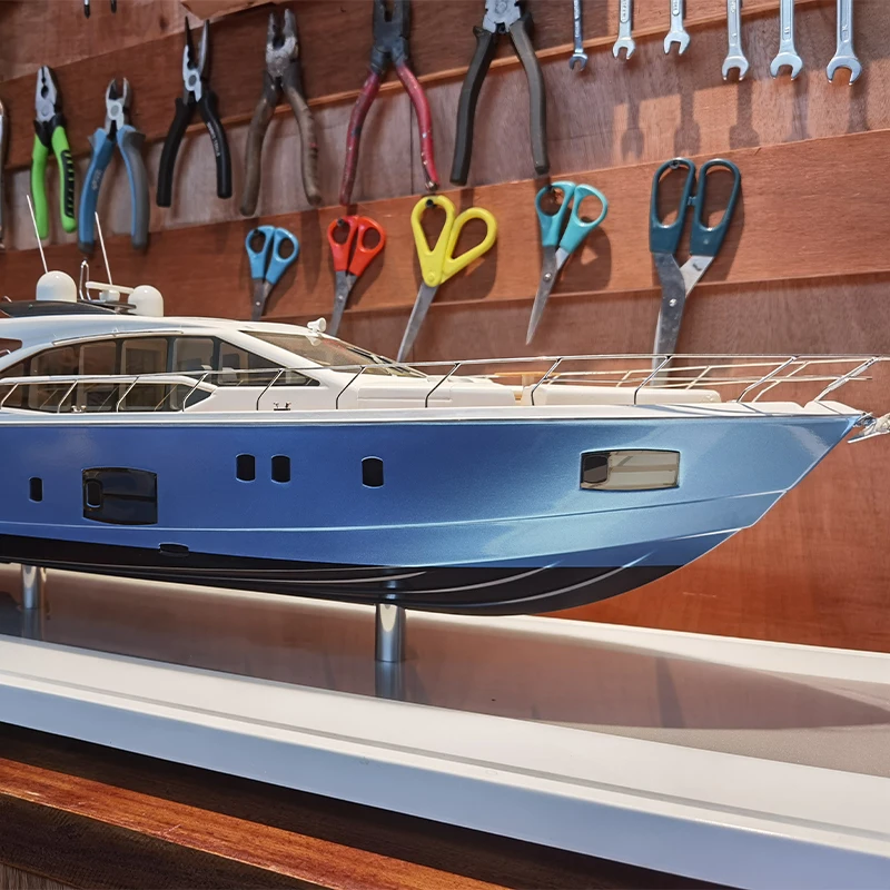 Handmade Plastic Crafts Featuring Sunseeker Princess Other Yacht Brands Gift Boating Customized 75cm Riva Yacht Ship Model