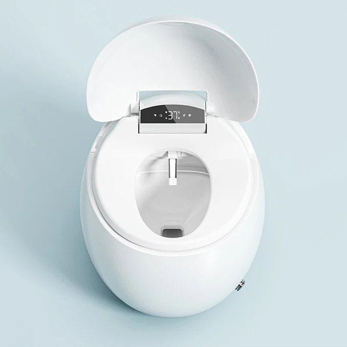 Smart Household Fully Automatic Elongated Toilet Integrated Siphon Hot Item Water Pressure-Free Sterilization Flip Top