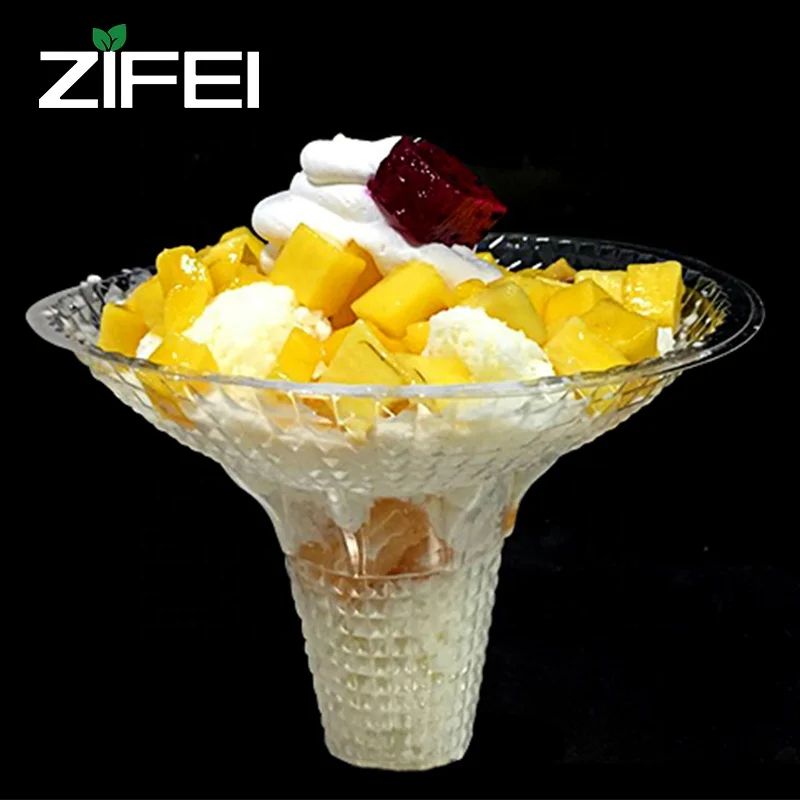 High quality plastic ice cream holder disposable ice cream cup plastic shaved ice cups