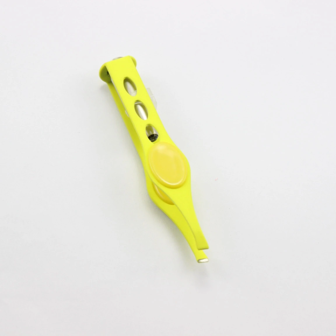 Grooming cosmetic stainless steel carved grip slant tip eyebrow hair trimming tweezer false lashes extension tweezers