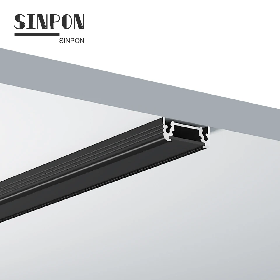 
China Professional Customized Black Anodized Linear Channel Led Alu Aluminum Extrusion Housing Profiles For Strip Light 