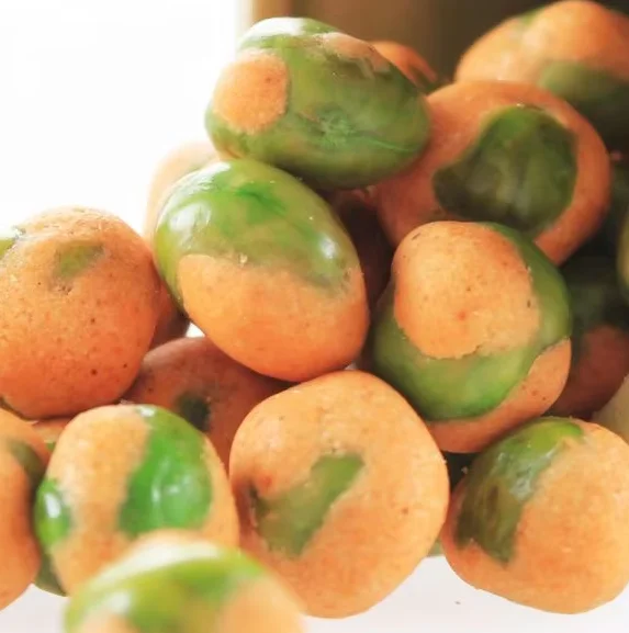 Здоровые закуски для продажи хрустящих пряных креветок со вкусом зеленого горошка лидер продаж оптовая упаковка индивидуальное обслуживание