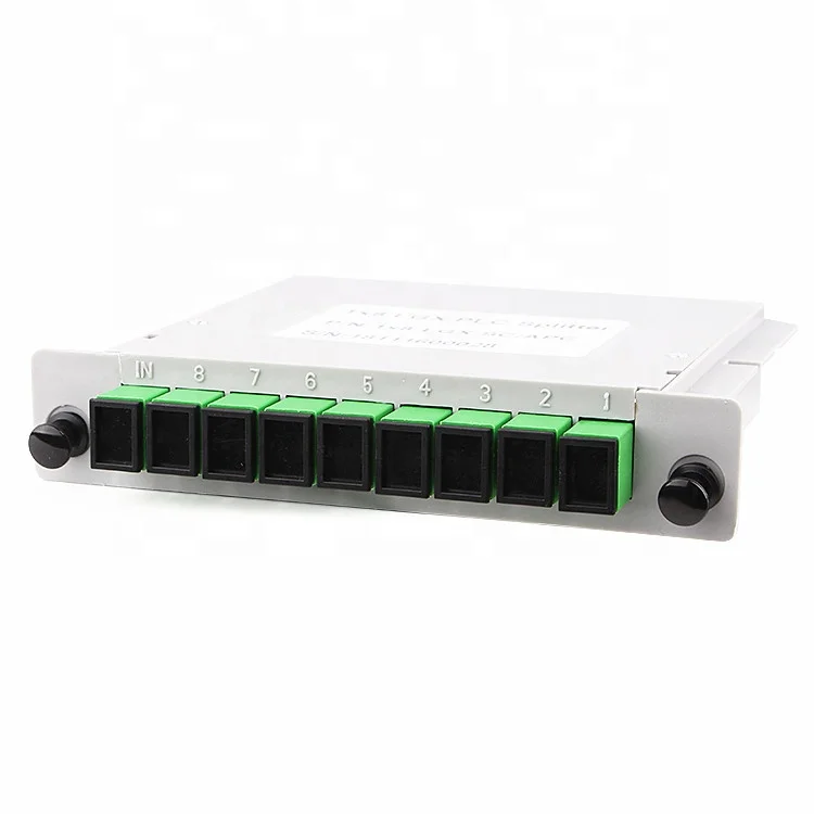 
China ZKP SC/UPC 1X8 Fiber Optic PLC Splitter Inset Type SCAPC Fiber Optic Divider 