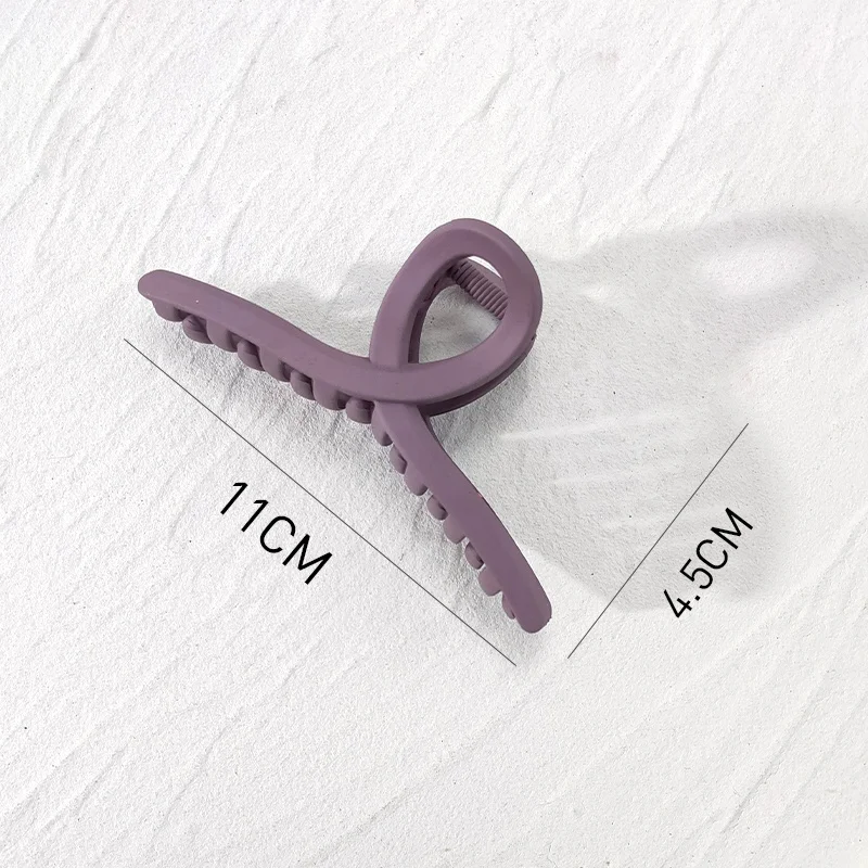 Custom Women Bath Hair Claw Clip Accessories Big Claw Crossed Matte Purple Hair Claws Decoration for Thick Hair B.PHNE