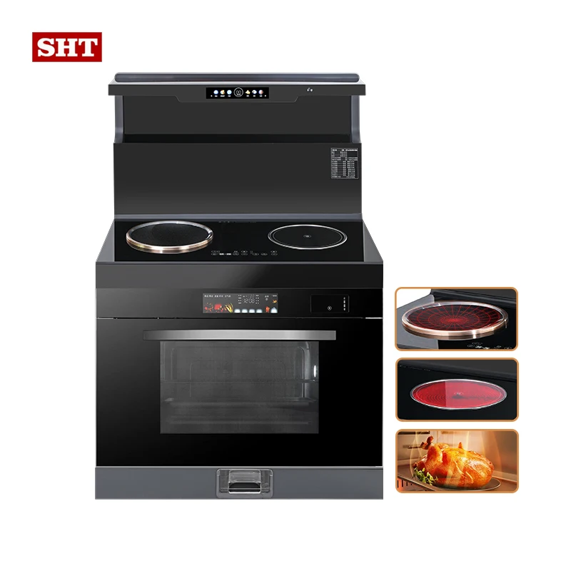Kitchen Range Hoods Electric 2 Burner Stove Built-In Ovens Smart Multi-Function Integrated Stove