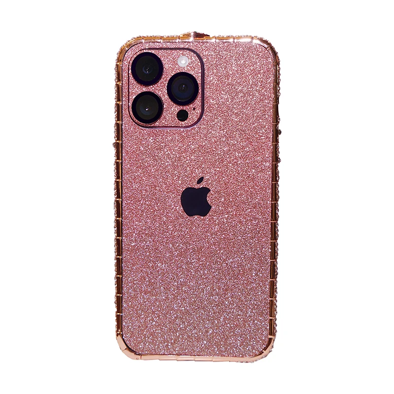 Glitter Diamond  Luxury Metal Frame Diamond Case Bumper for iPhone 14
