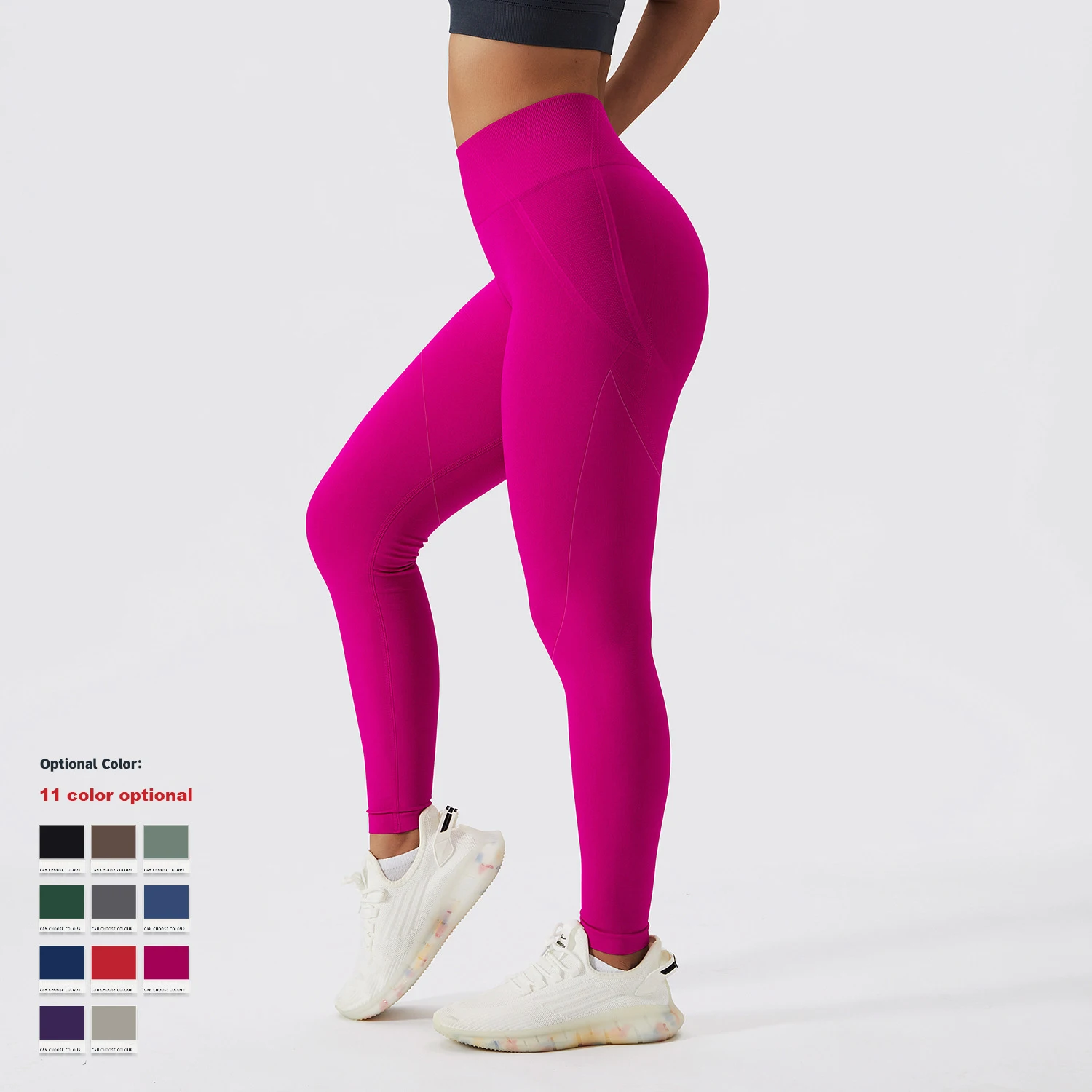 High Waist Womens Hip Lifting Outdoor Running Sports Tight Trousers Seamless Pushup Shape Gym Workout Fitness Leggings Sport Set