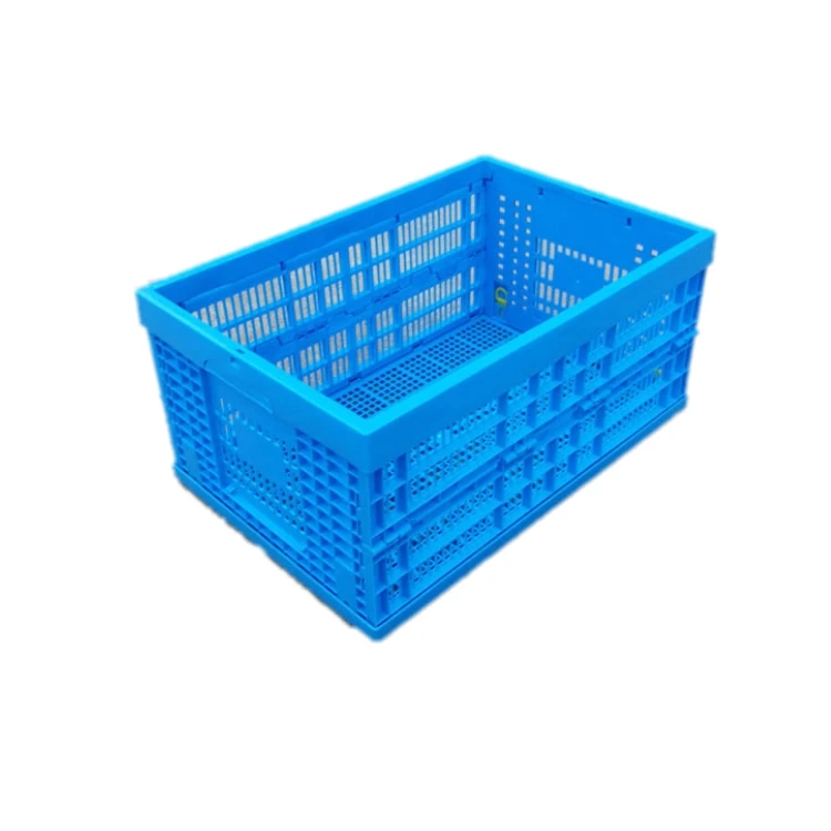 Reusable Vegetable Plastic Crates Foldable Plastic Fruit Shopping Basket Collapsible Crate