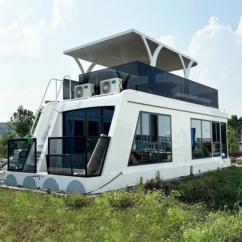 Luxury Boat Yacht Luxury Floating Houseboat Aluminium Pontoon Yacht Boat Customized Mini Yacht Luxury Boat for Sale