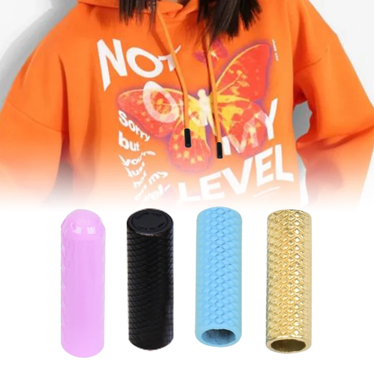 Custom Logo High Quality Round Drawstring String Aglet Plastic Hoodie Aglet Tip Bullet