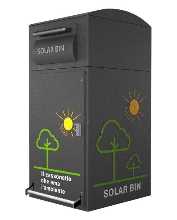 Smart Solar Bin - Solar - Driven Garbage Compression and Recycling