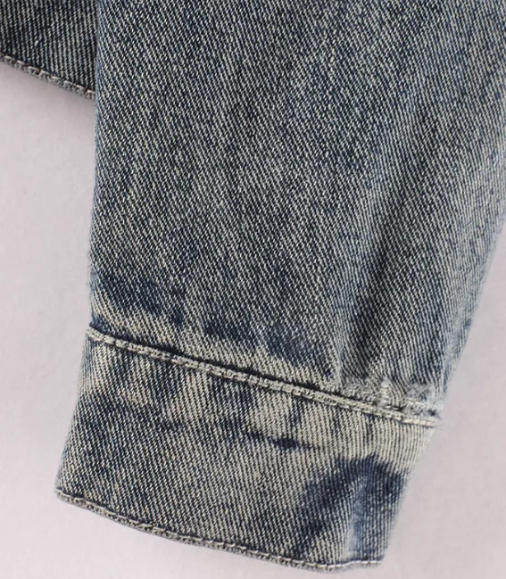 Factory to Consumer Direct Sales kids clothing Custom Design Available Kids Ruffle Collar Cotton black water washed Denim Jacket