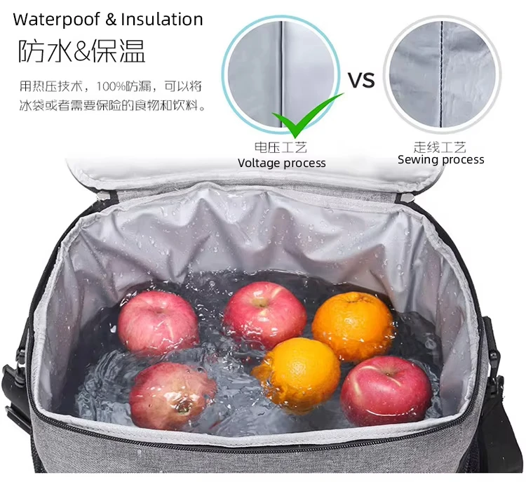 Insulated Lunch Bags for Women Food Delivery Crossbody Bag Commercial Quality Insulated Warmer Cooler Delivery Bag
