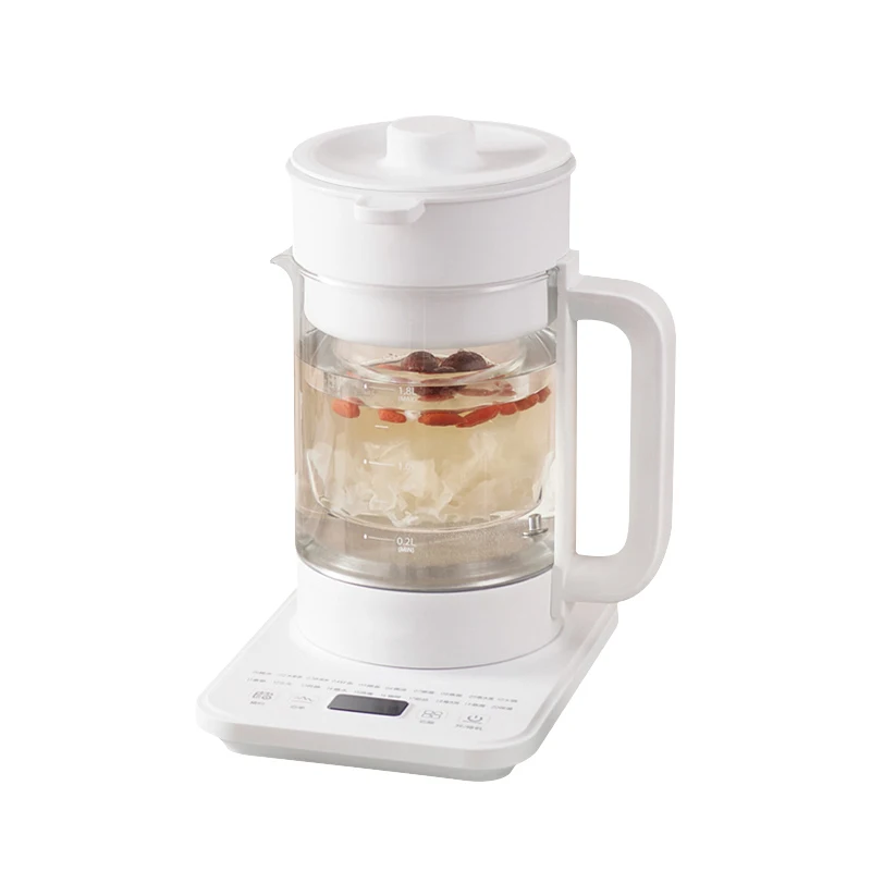 Health pot multi-function mini flower teapot electric teapot medicine pot glass tea pot 1.5L 800W