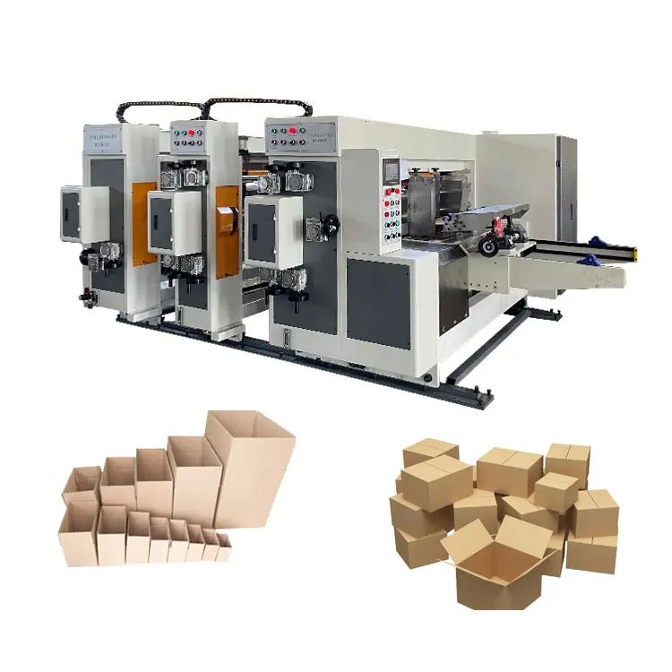 Paper Carton Box Cutting And Printing Machines Carton Box Making Machine Carton Printing Slotting Machine