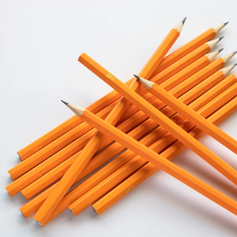 Factory Direct Supply HB Standard School And Office Use Natural Wood Custom Cute School Hb Wooden Graphite Pencils With Logo