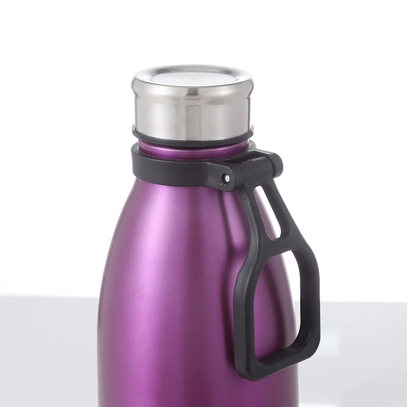 Insulated Water Bottle with Handle 18oz Stainless Steel Sports Water Cup Large Wide Mouth Drink Bottle Straw Bottle Flasks
