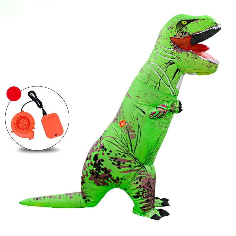 2021hot sale  tyrannosaurus Rex inflatable dinosaur performance clothes Christmas adult inflatable clothes cartoon doll props