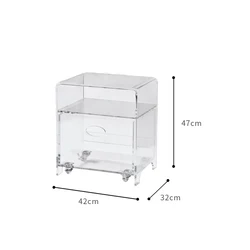 Modern Crystal Clear Acrylic Rectangle transparent Square side tea dining bar coffee table