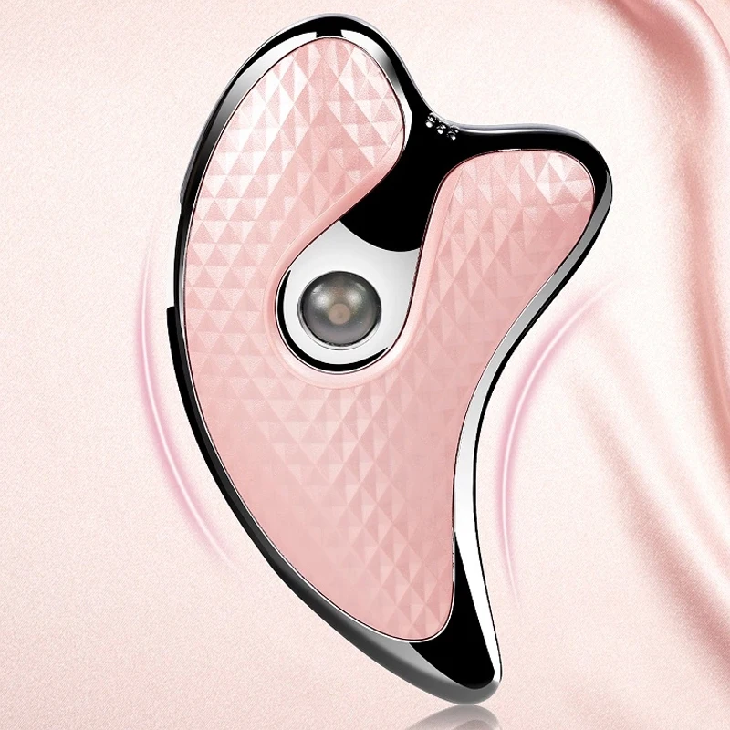 Wholesale Led Red Blue Light Mini Vibration Face Body Massage Microcurrent Electric Gua Sha Massager