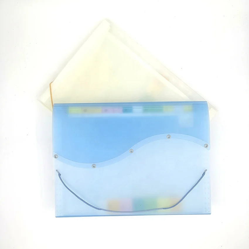 Классификация LF401 A4 PP шелкотрафаретная печать tranasродная двухцветная папка для файлов с 13 карманами и гармошкой