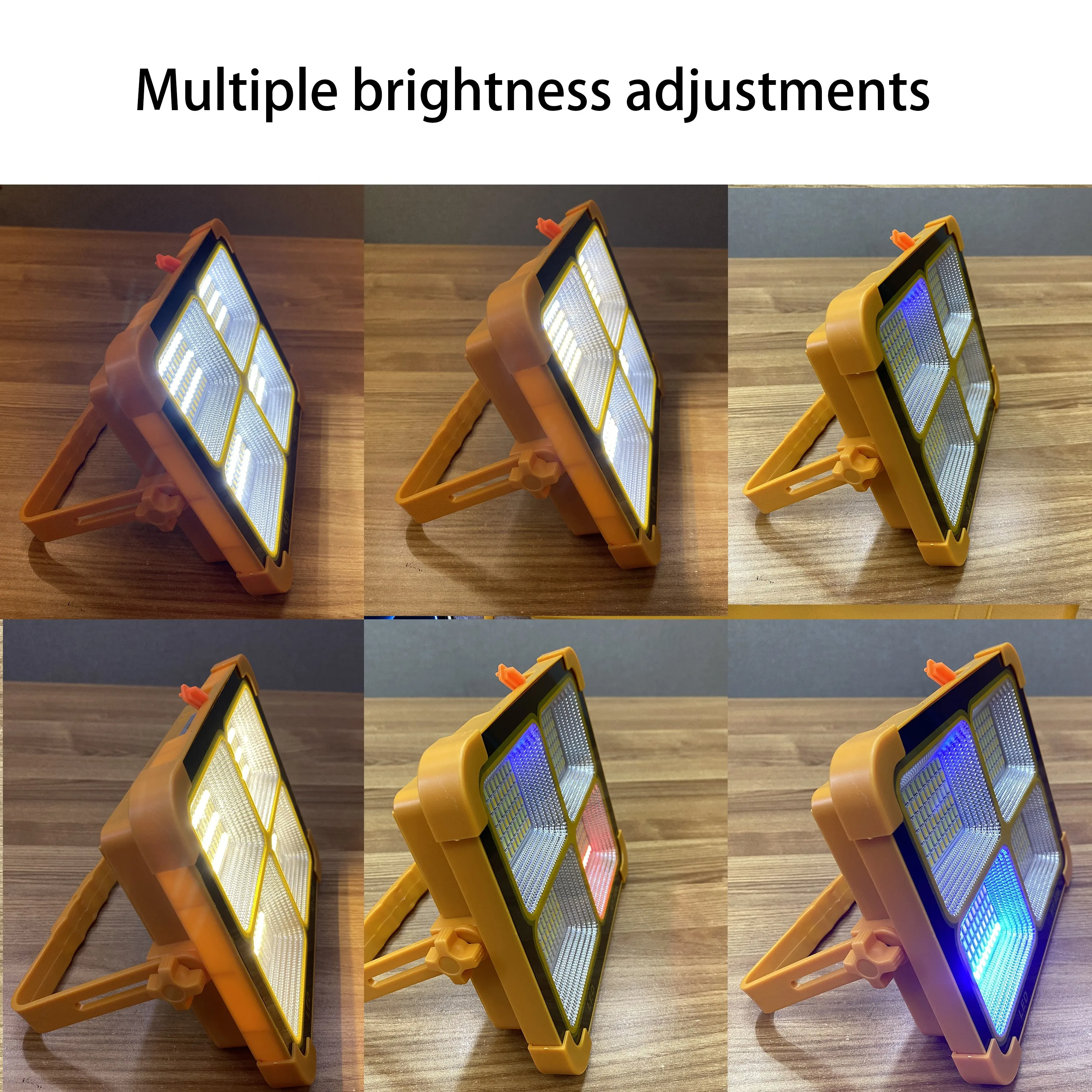 IP65 Waterproof 200W LED Outdoor Portable USB Rechargeable Emergency Camping Light Solar Floodlight for Fishing Camping Gear