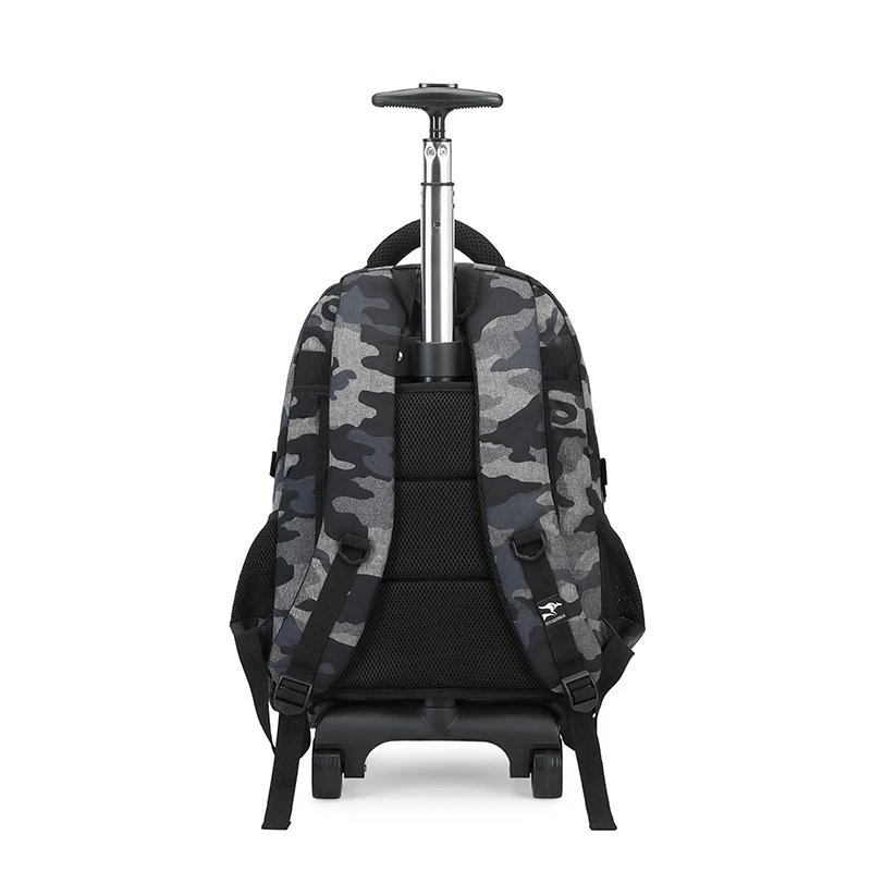 New fashion tactic backpack with wheels special design large capacity trolley backpack  for travel