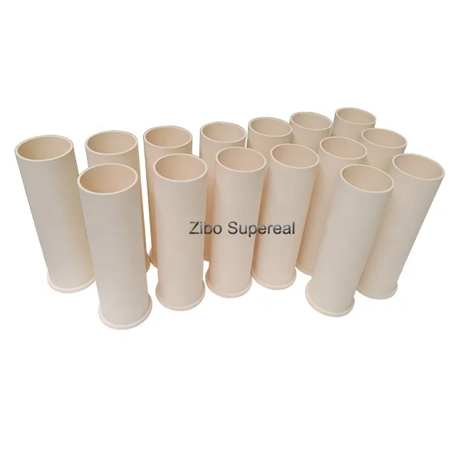 Customized Al2O3 ceramic tubes / alumina tubes for tube furnace application