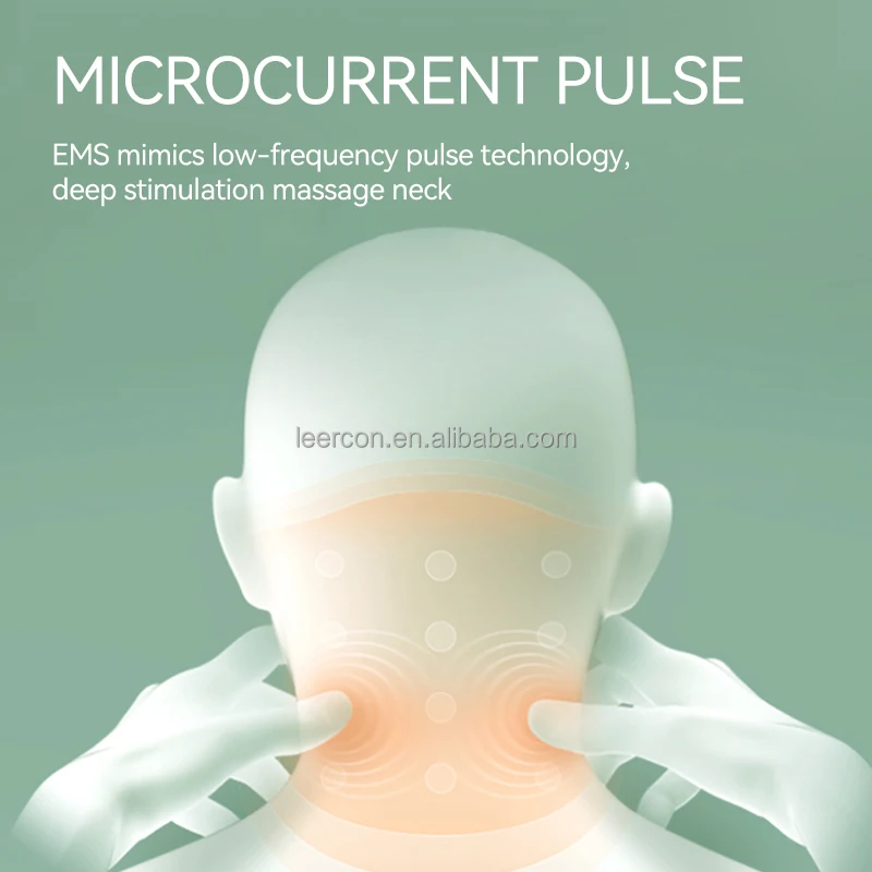 LEERCON 2023 Custozation Wireless New  Relieve Cervical Spine Acupuncture Smart Electric Pulse Neck Massager