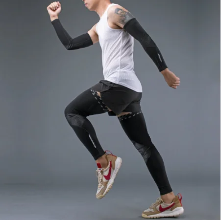 ROCKBROS Зимние флисовые теплые Рукава дышащие спортивные налокотники для фитнеса Чехлы для рук велосипедные беговые баскетбольные налокотники 1