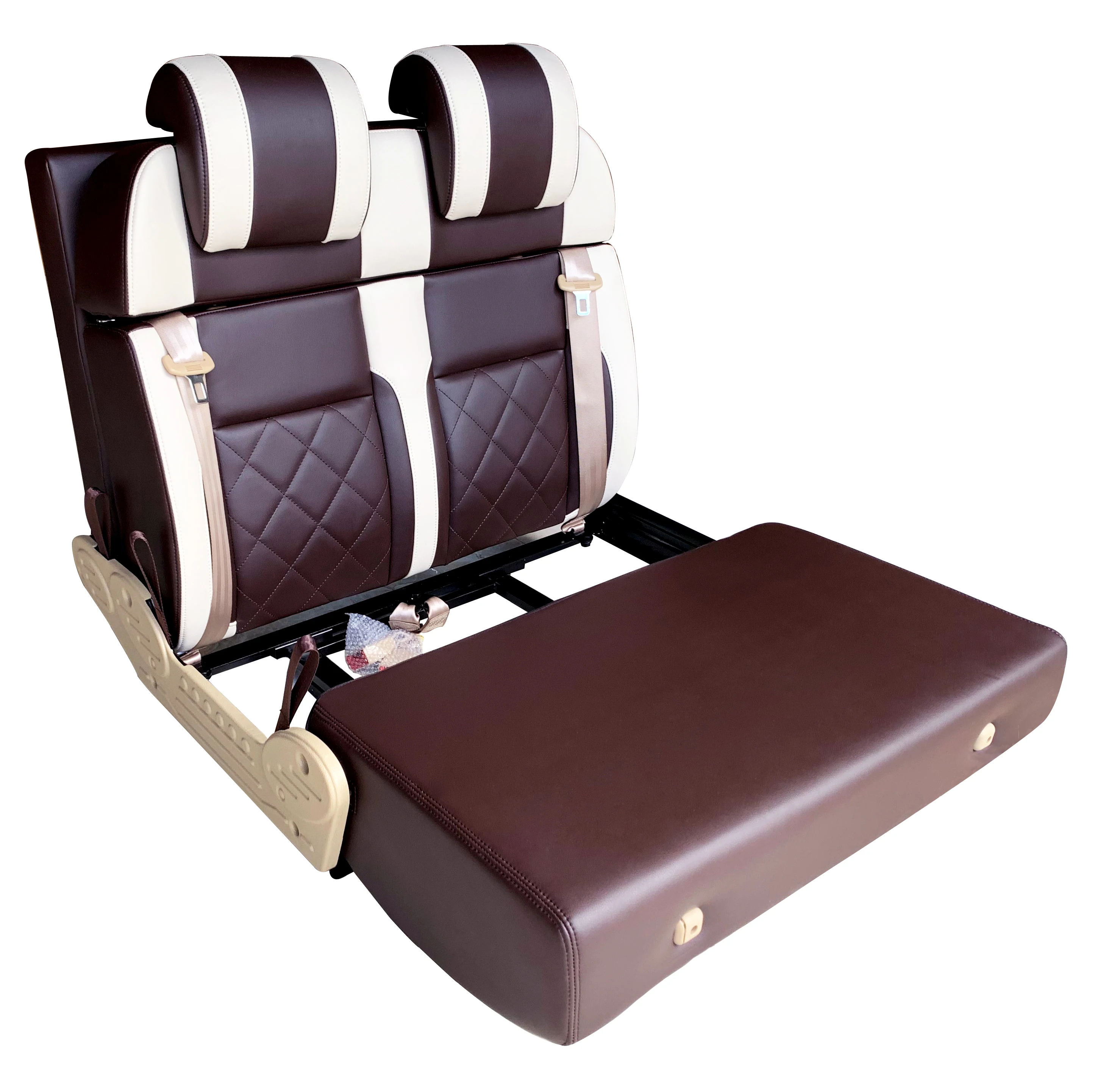 Customizable Folding Conversion Car Seats High Quality Stable Control Modified PU Leather RV Bed Seats for Motorhome
