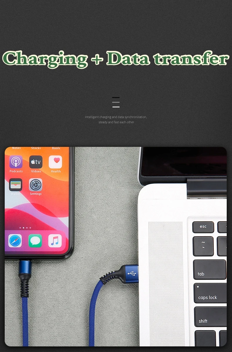 Кабель с разъемом USB Type-C для быстрой зарядки USB-C Быстрая зарядка мобильных телефонов на Android кабель передачи данных