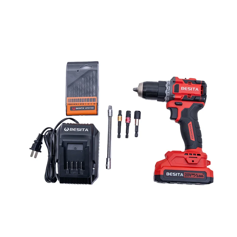 Factory direct sales 60 n. m brushless lithium impact drill set twist drill set