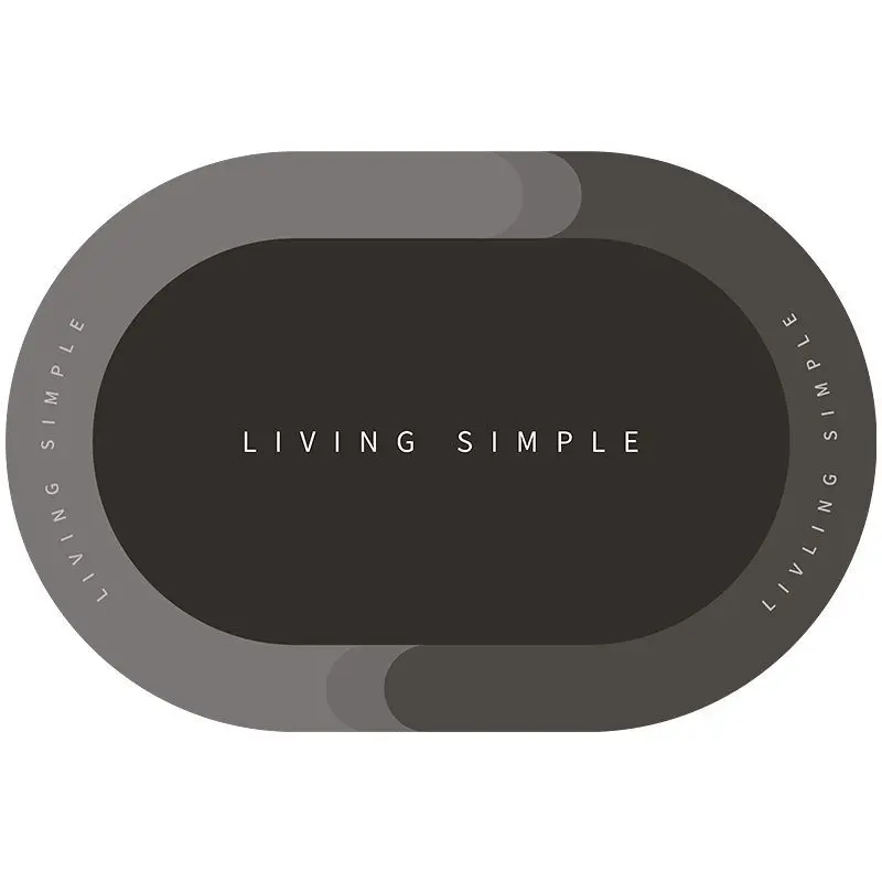 Овальный впитывающий напольный коврик для ванной комнаты, дверной коврик для туалета, домашний коврик для ванной, спальни, кухни